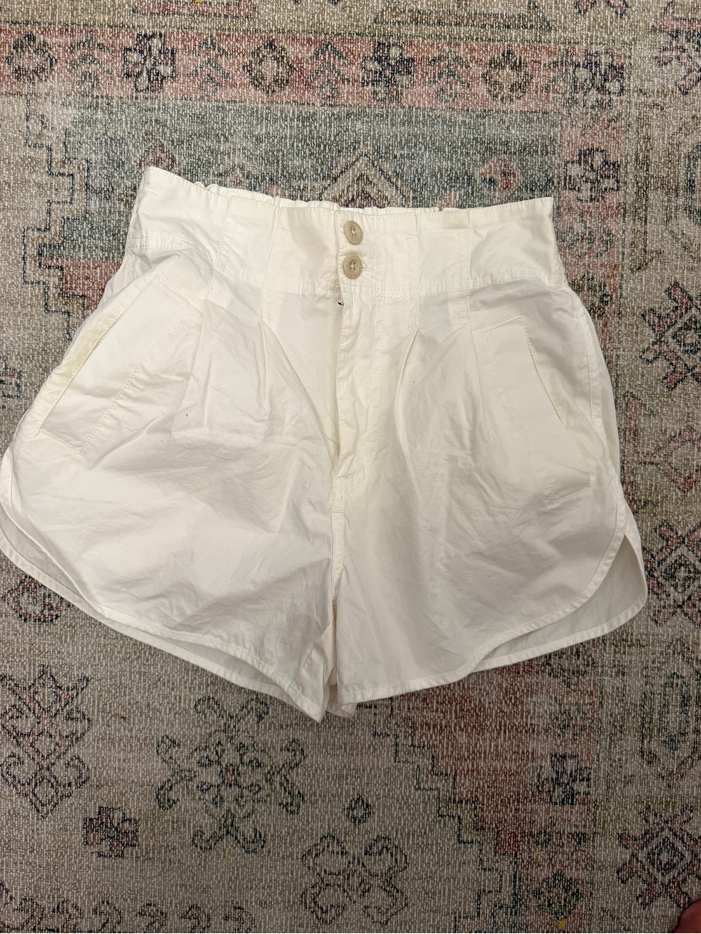 High-Waist White Women’s Shorts